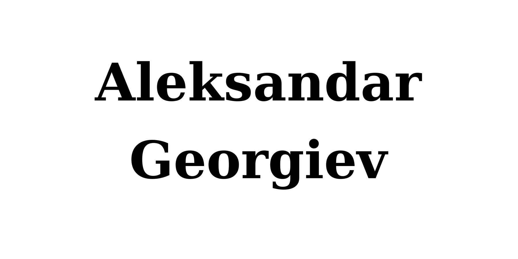 Logotipo de Aleksandar Georgiev