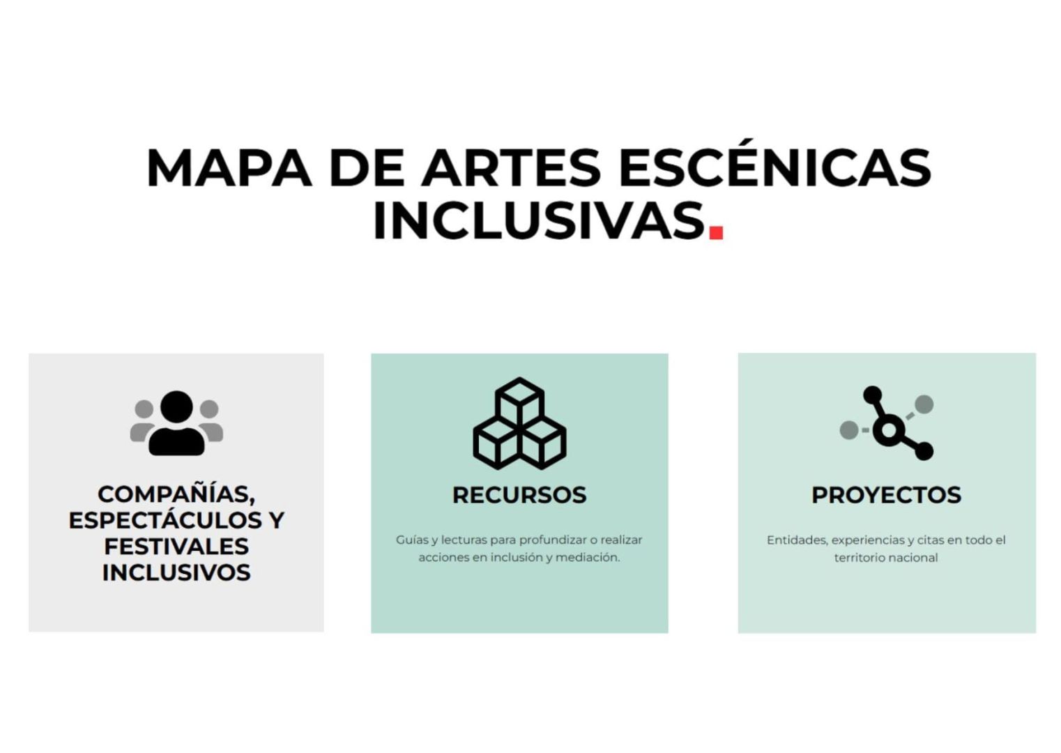 Mapa de Artes Escénicas inclusivas