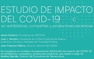 Presentación del Estudio de impacto del COVID-19 en exhibidores, compañías y productoras escénicas