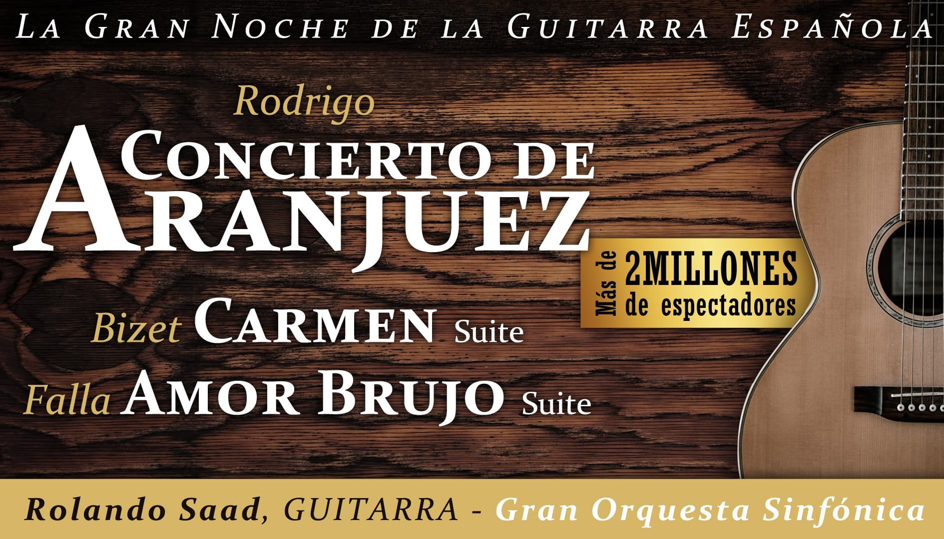 CONCIERTO DE ARANJUEZ, Rodrigo / CARMEN, Bizet / AMOR BRUJO, Falla